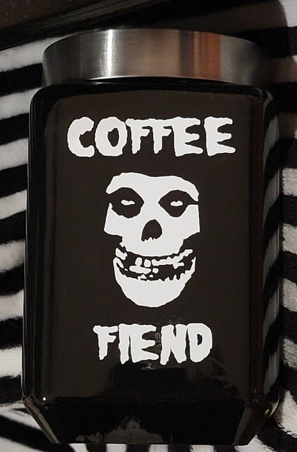 Set - Coffee Fiend The Misfits Mug, Rack, and Canister