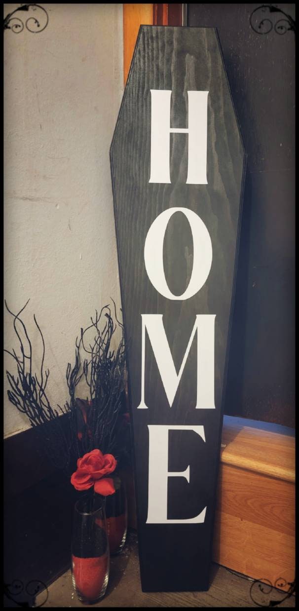 3ft coffin Shaped home sign