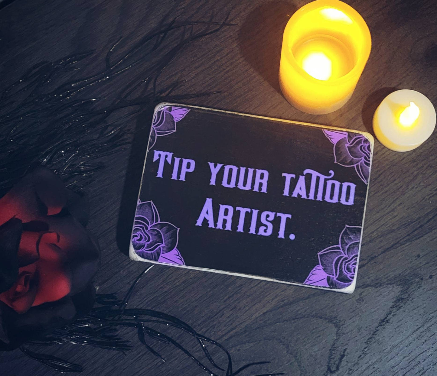 Tip your tattoo artist box sign