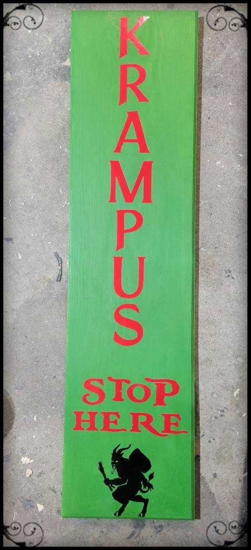 Krampus outdoor/indoor sign