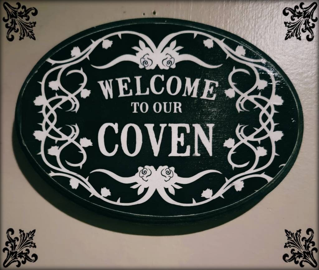 Welcome to our coven wall plaque