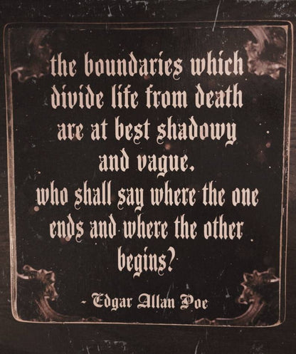 Edgar Allan Poe wall plaque