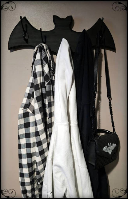 Wood bat coat/towel rack