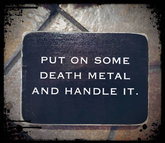 Death metal box sign
