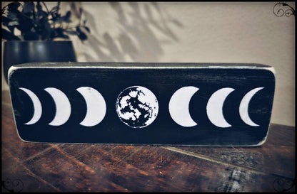 Moon phases box sign