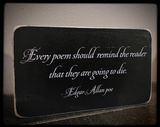 Edgar Allan Poe box sign ( every poem)