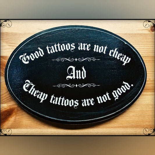 Good tattoos wall plaque